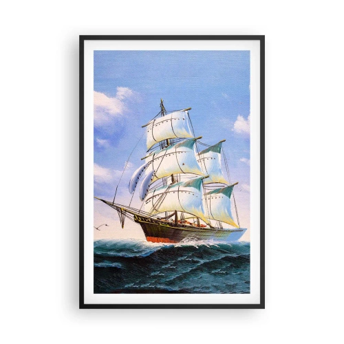 Poster în ramă neagră - Cu mândrie în vânt - 61x91 cm