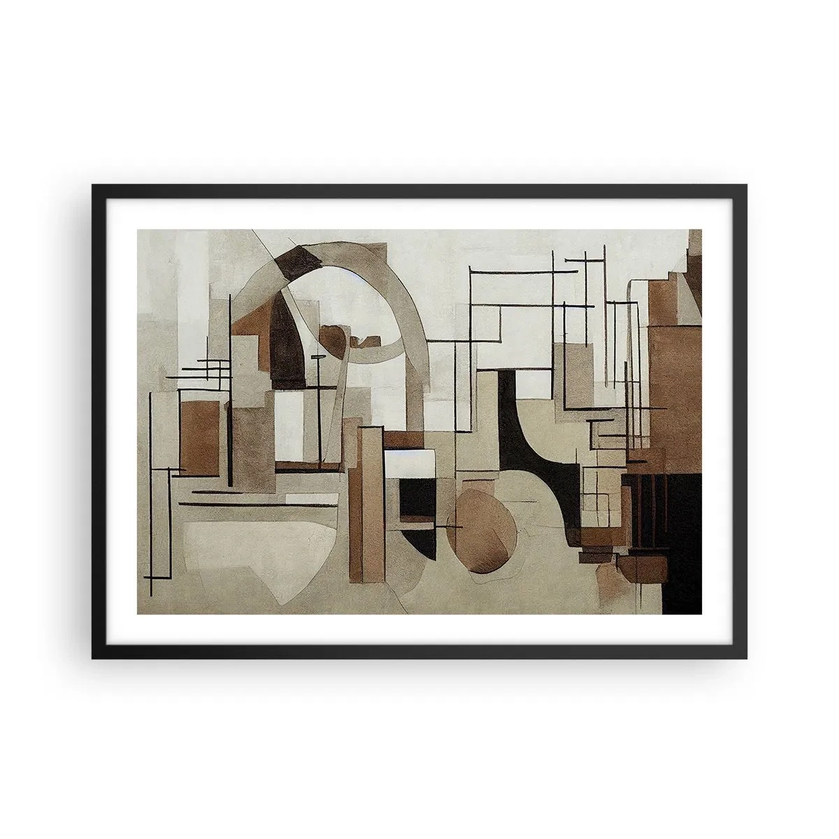 Poster în ramă neagră - Peisaj urban 2.0 - 70x50 cm