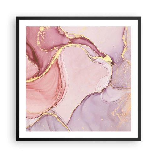 Poster în ramă neagră - O mângâiere de culoare - 60x60 cm