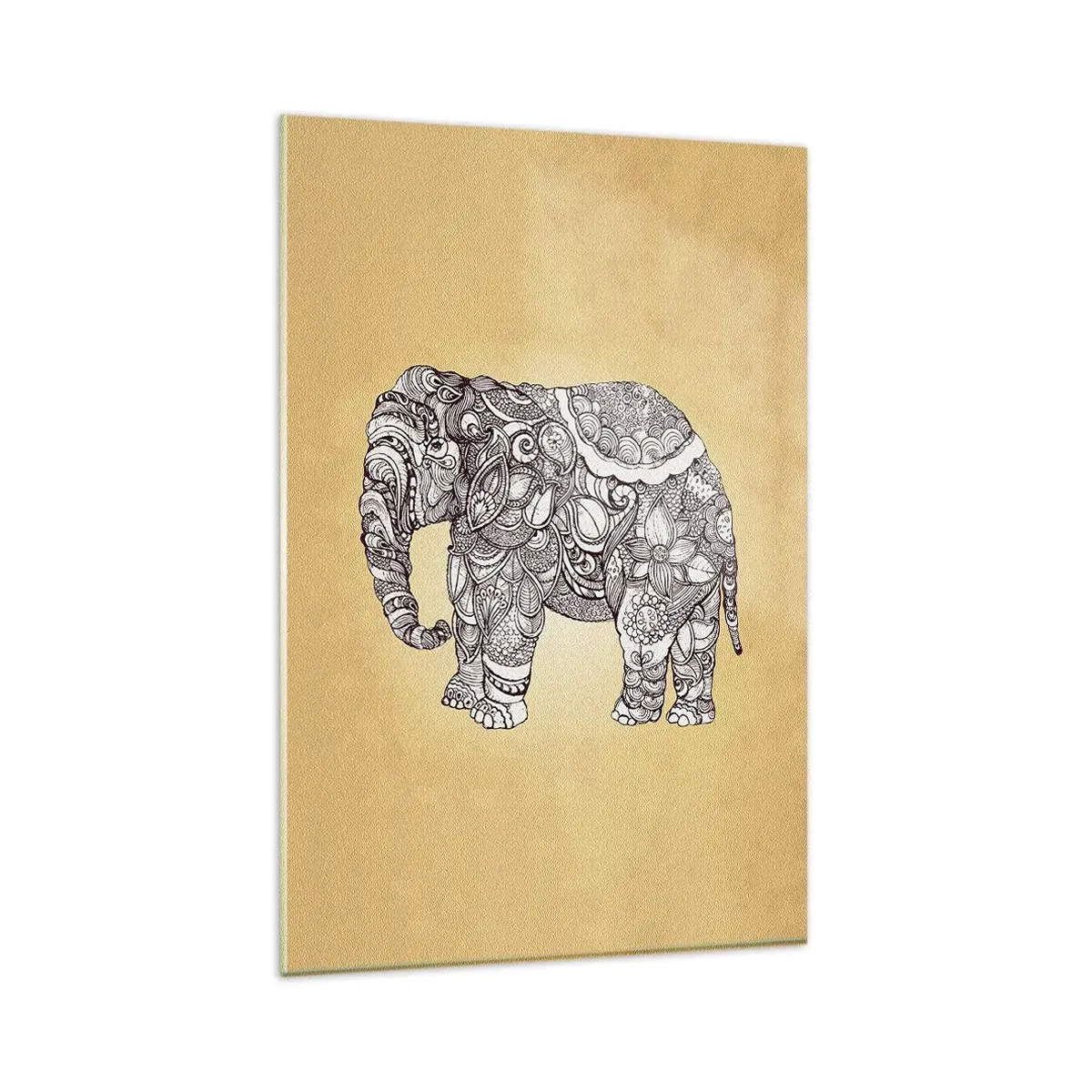 Tablou pe sticlă - Elefantul oriental - 80x120 cm