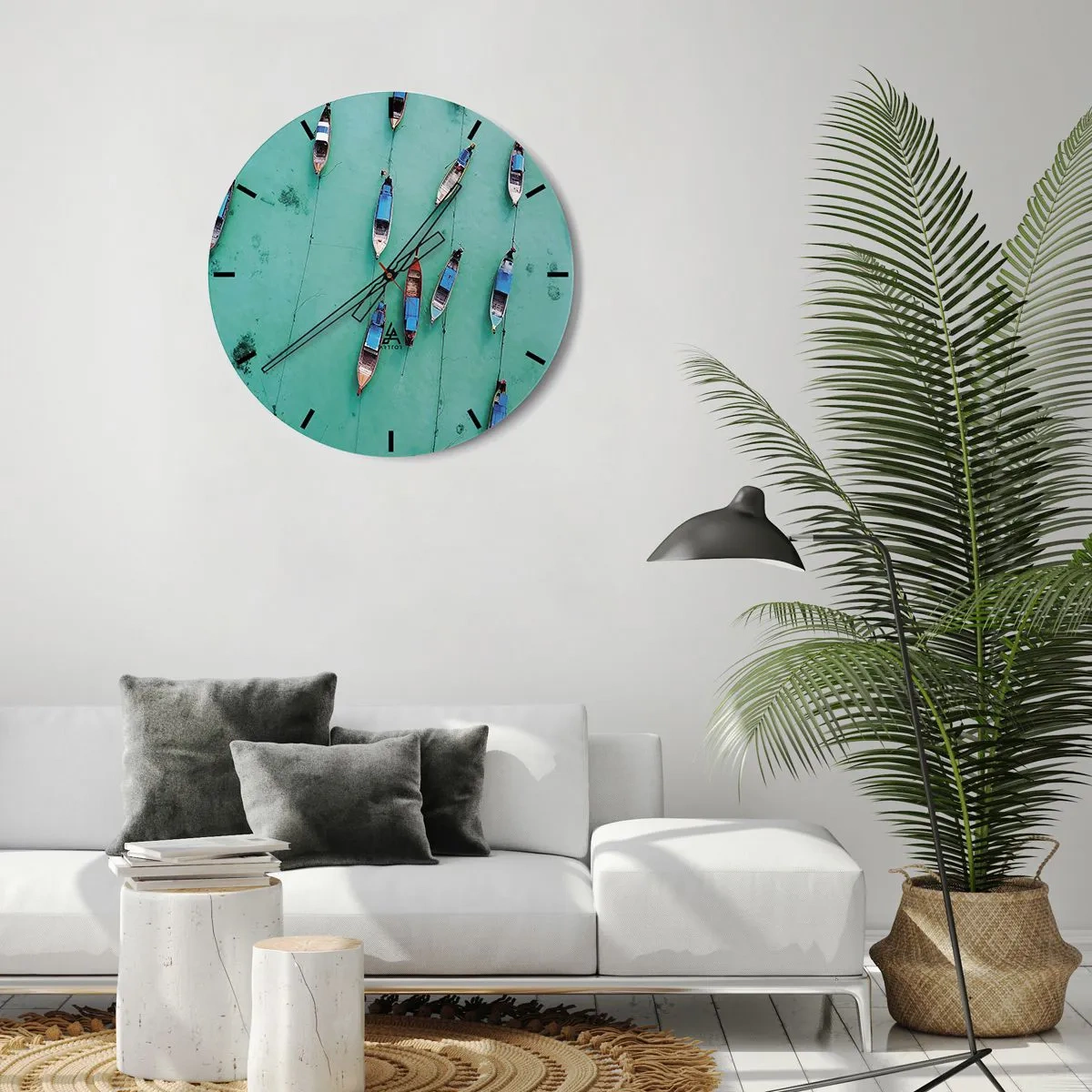 Ceas de perete - Ceas pe sticlă - În așteptare - 40x40 cm