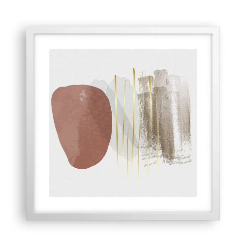 Poster în ramă albă - Colonadă abstractă - 40x40 cm