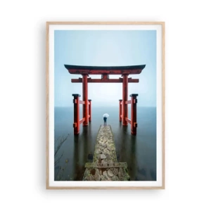 Poster în ramă de stejar deschis - Reverie japoneză - 70x100 cm