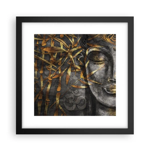 Poster în ramă neagră - Simțiți pacea - 30x30 cm