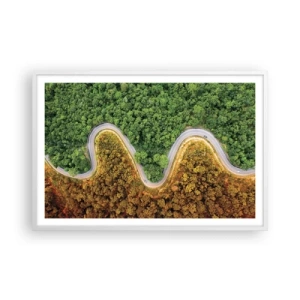 Poster în ramă albă - Frontiere și defilee - 91x61 cm