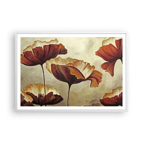 Poster în ramă albă - Lunca - 100x70 cm