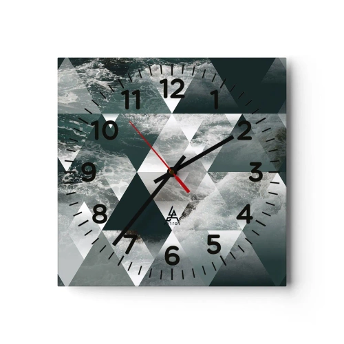 Ceas de perete - Ceas pe sticlă - O perspectivă de cristal - 30x30 cm