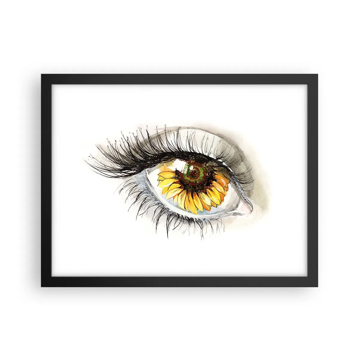 Poster în ramă neagră - O privire la fel de fierbinte ca vara - 40x30 cm