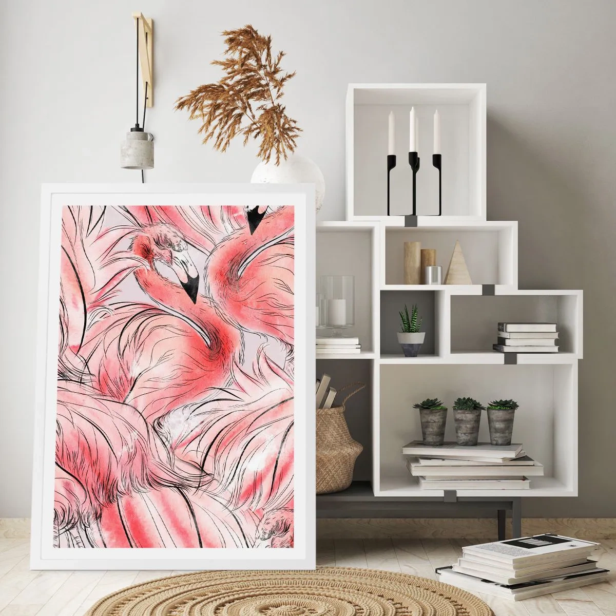 Poster în ramă albă - Corpul de balet al păsărilor - 30x40 cm