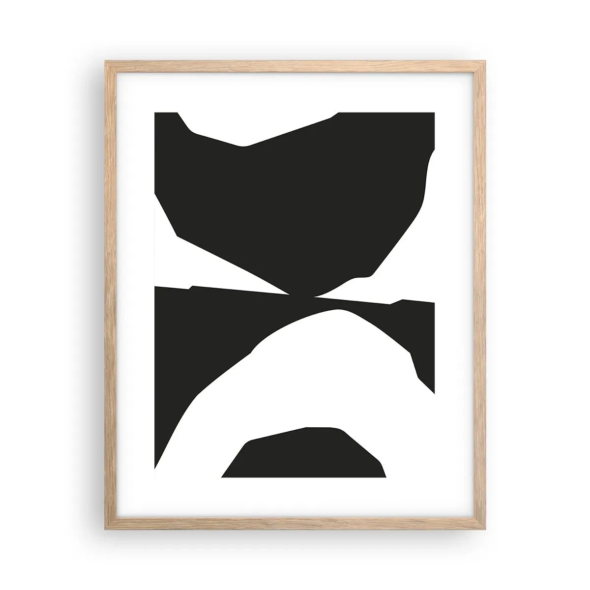 Poster în ramă de stejar deschis - Pozitiv -negativ - 40x50 cm