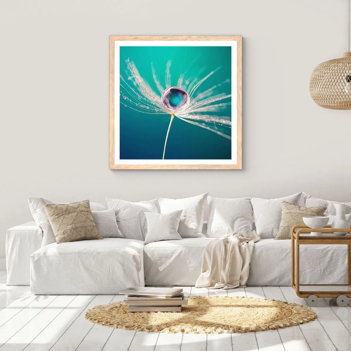 Poster în ramă de stejar deschis - Moment mistic - 60x60 cm