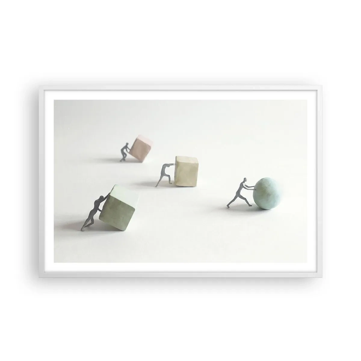 Poster în ramă albă - Viața însăși - 91x61 cm