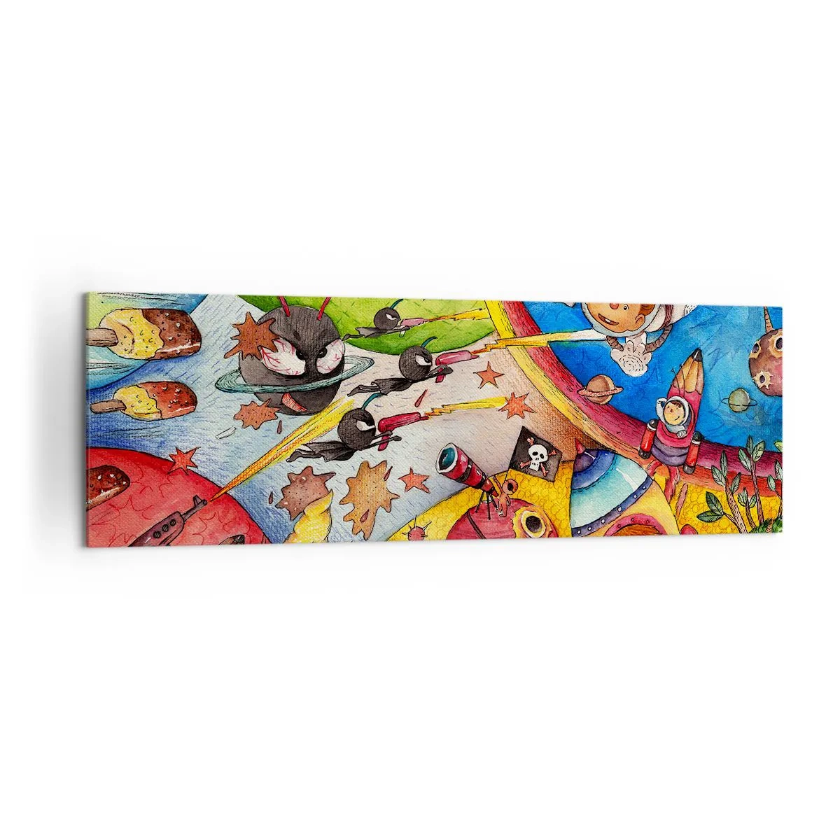 Tablou pe pânză - O mare aventură spațială - 160x50 cm