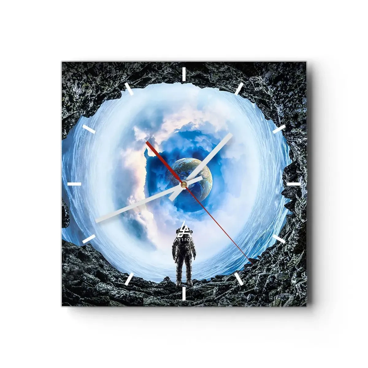 Ceas de perete - Ceas pe sticlă - Nu departe de casă - 30x30 cm