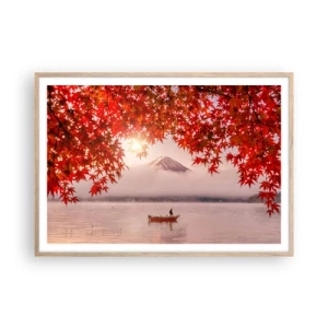 Poster în ramă de stejar deschis - În stil japonez - 100x70 cm