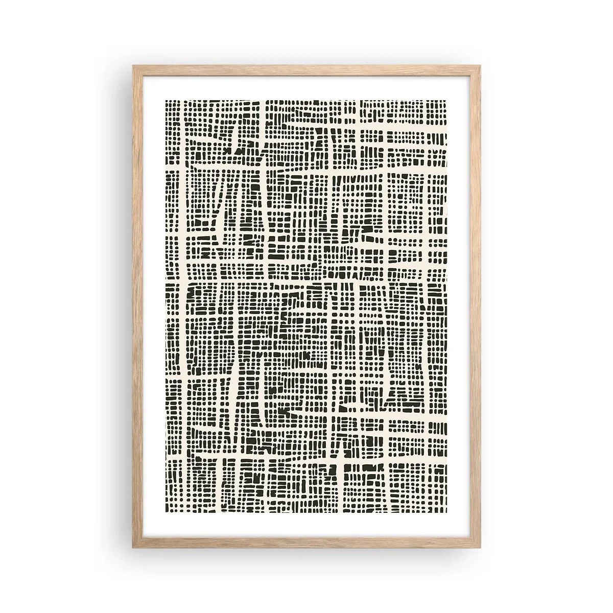Poster în ramă de stejar deschis - O compoziție țesută - 50x70 cm