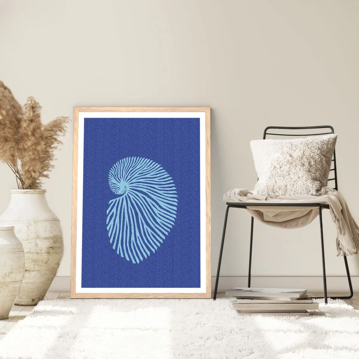 Poster în ramă de stejar deschis - Nașterea cochiliei - 30x40 cm