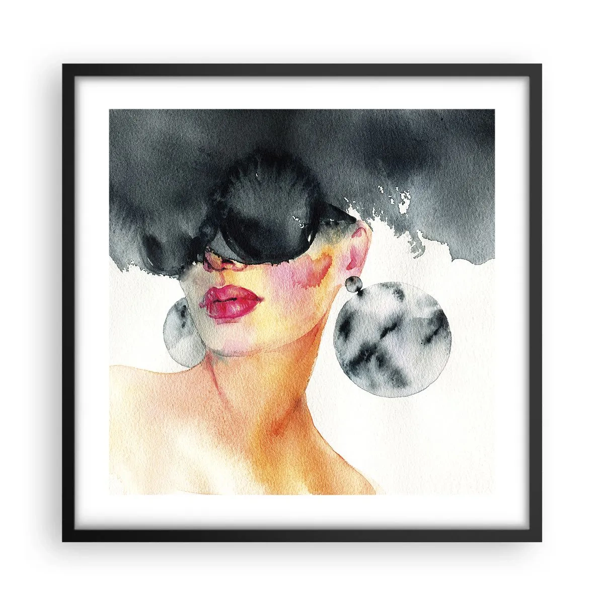 Poster în ramă neagră - Secretul eleganței - 50x50 cm