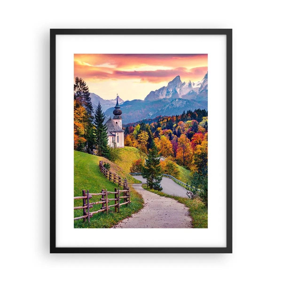 Poster în ramă neagră - Un peisaj ca o pictură - 40x50 cm