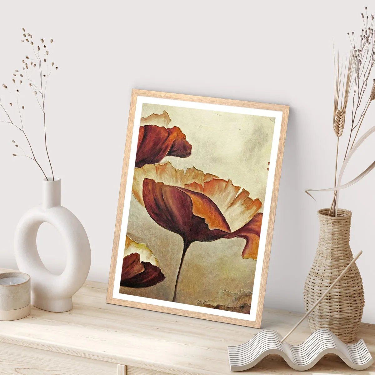 Poster în ramă de stejar deschis - Lunca - 70x100 cm