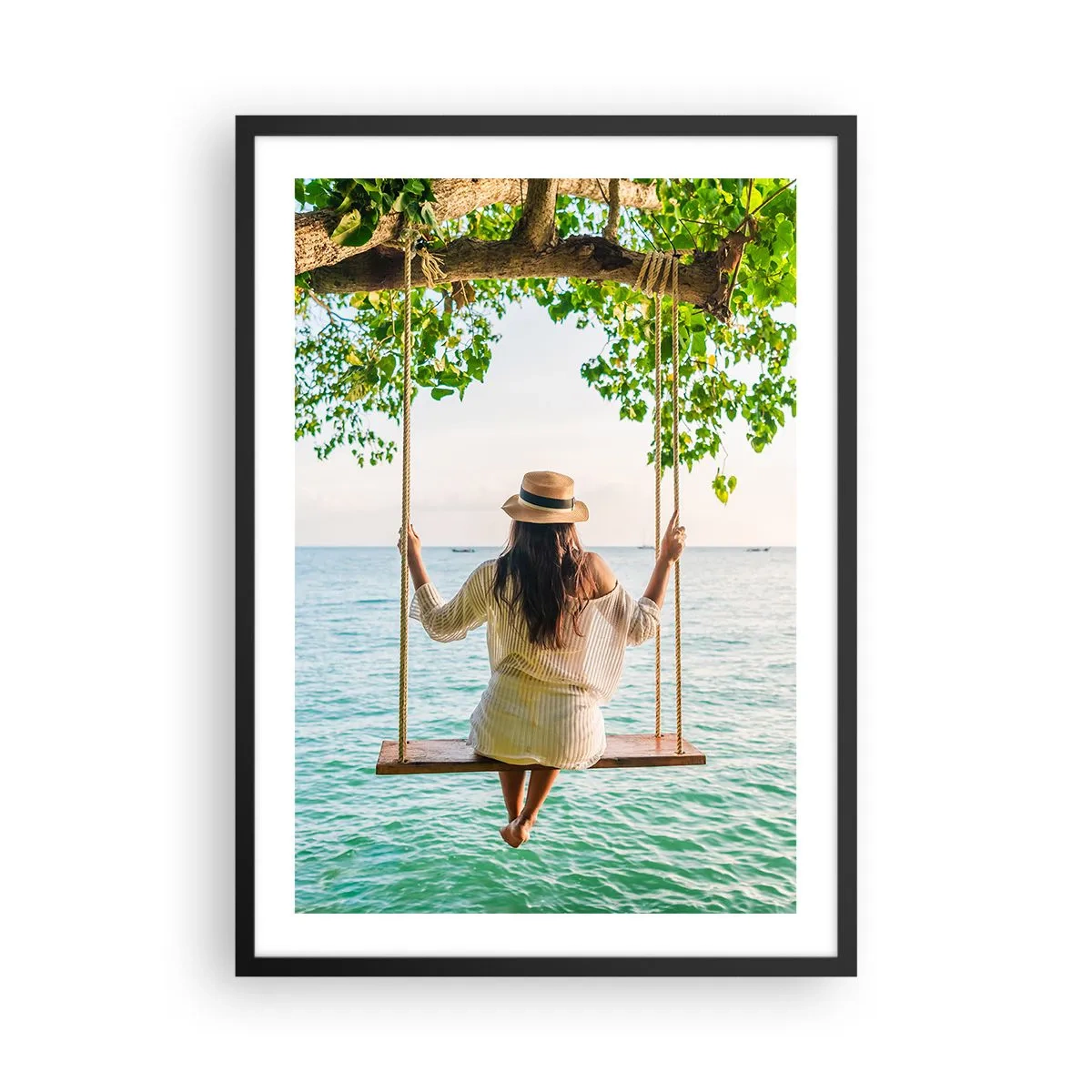 Poster în ramă neagră - Viața este frumoasă - 50x70 cm