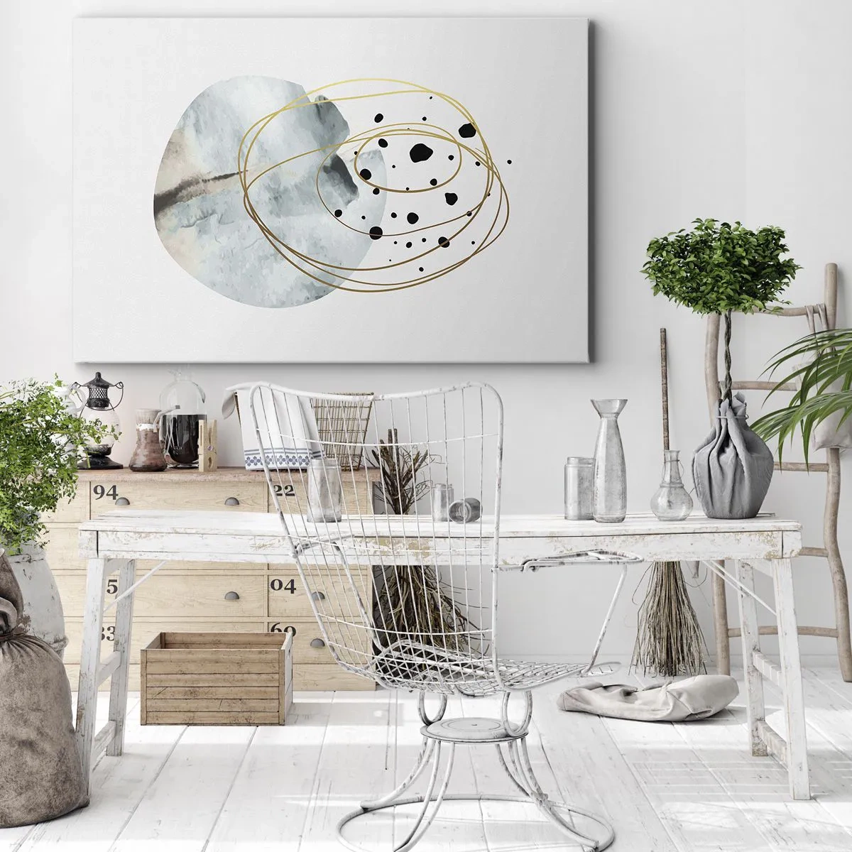 Tablou pe pânză - În îmbrățișarea spațiului - 120x80 cm