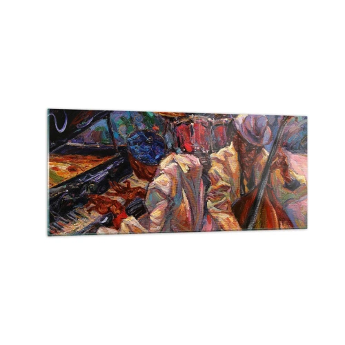 Tablou pe sticlă - Într-un ritm - 120x50 cm