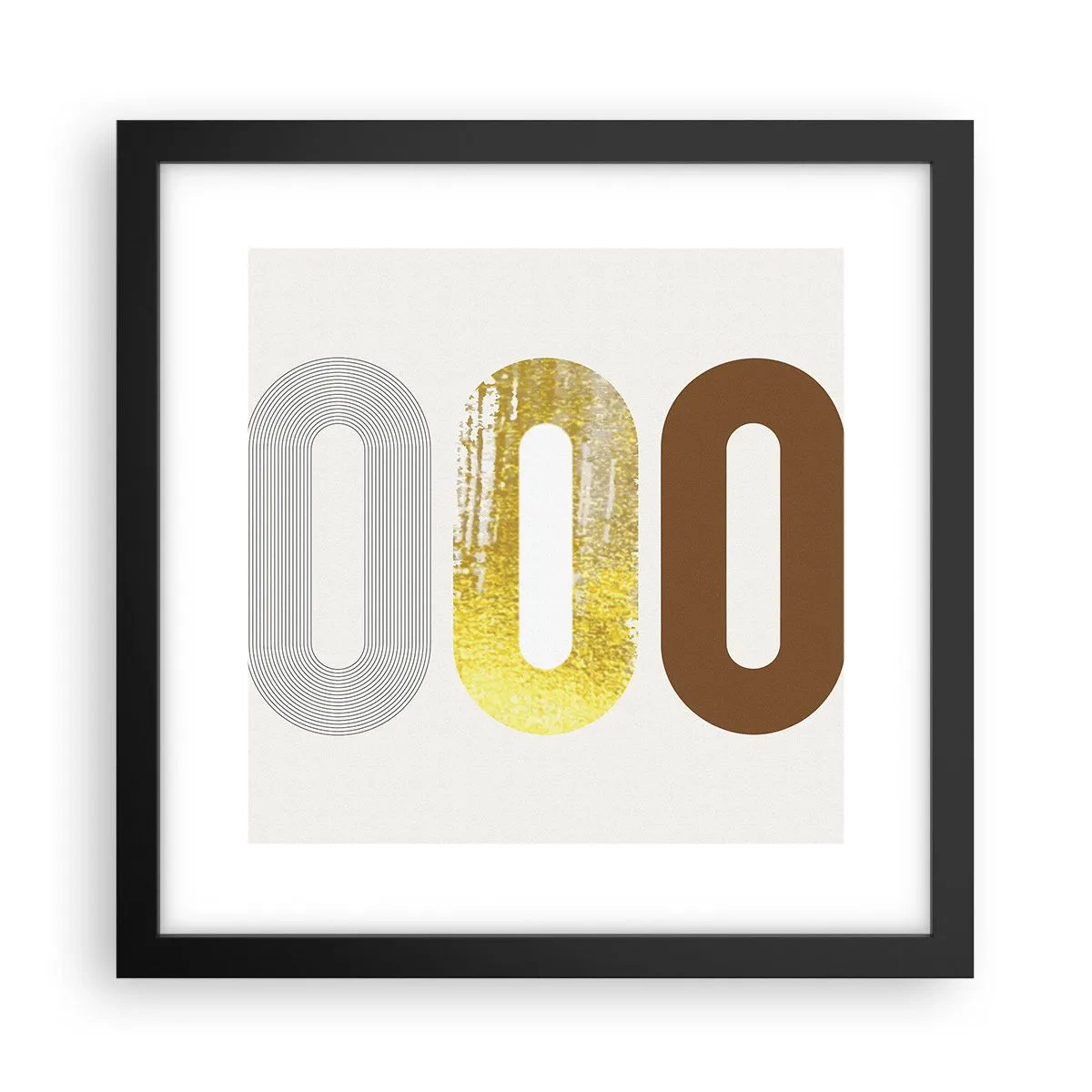 Poster în ramă neagră - Ooo! - 30x30 cm