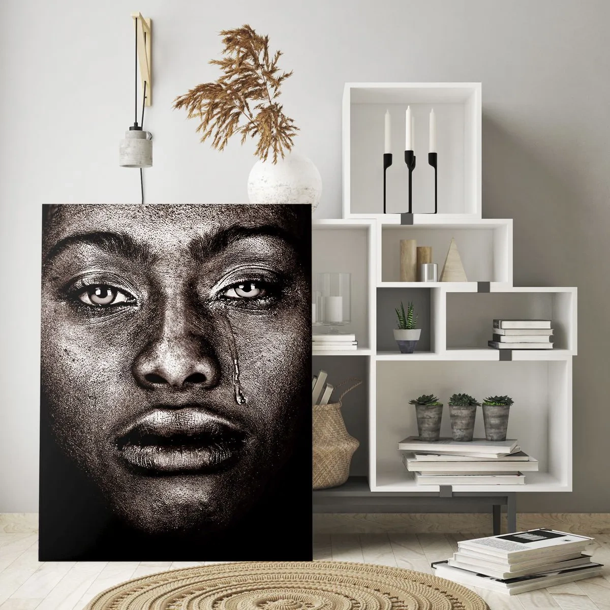 Tablou pe sticlă - O singură lacrimă - 70x100 cm