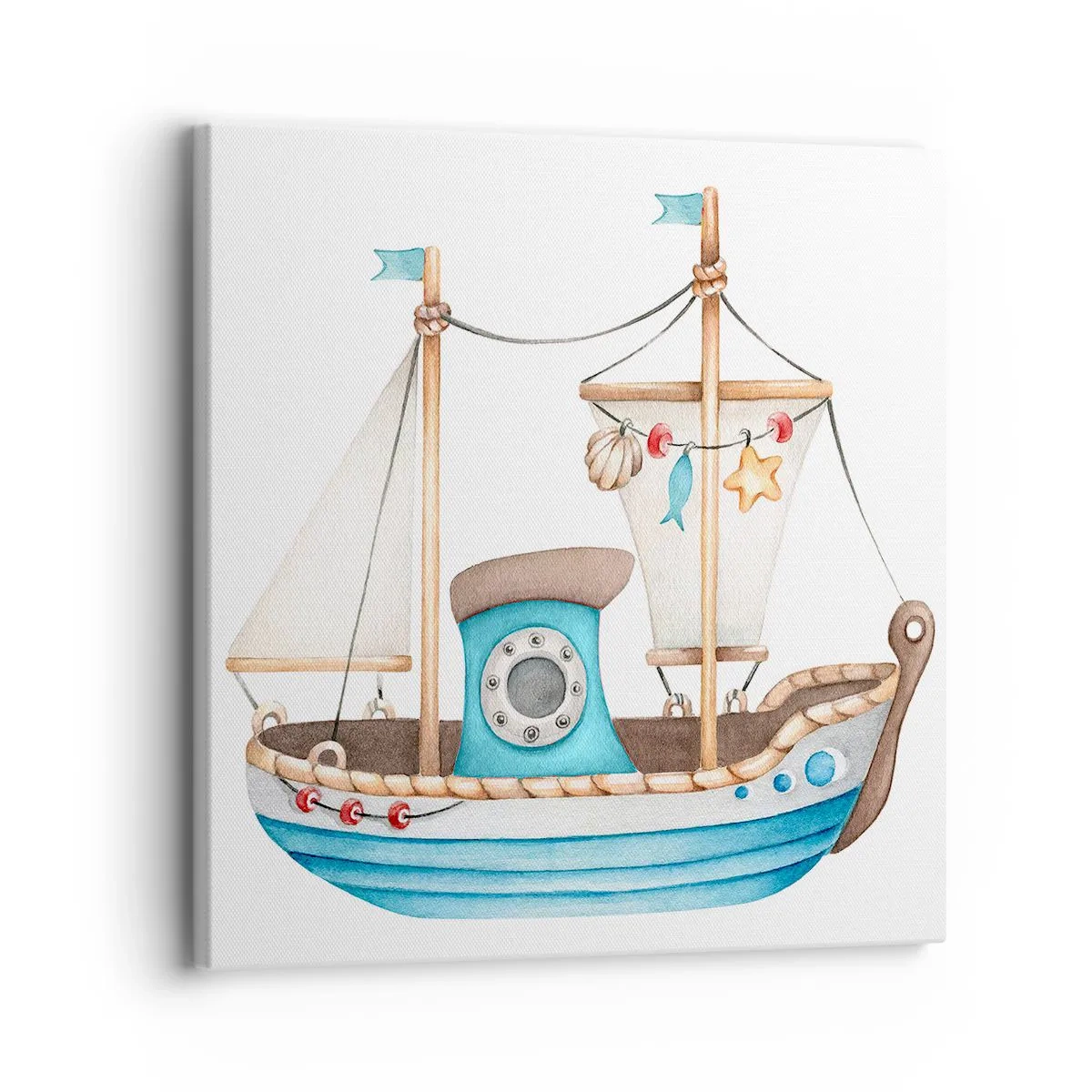 Tablou pe pânză - Ahoy aventura! - 30x30 cm