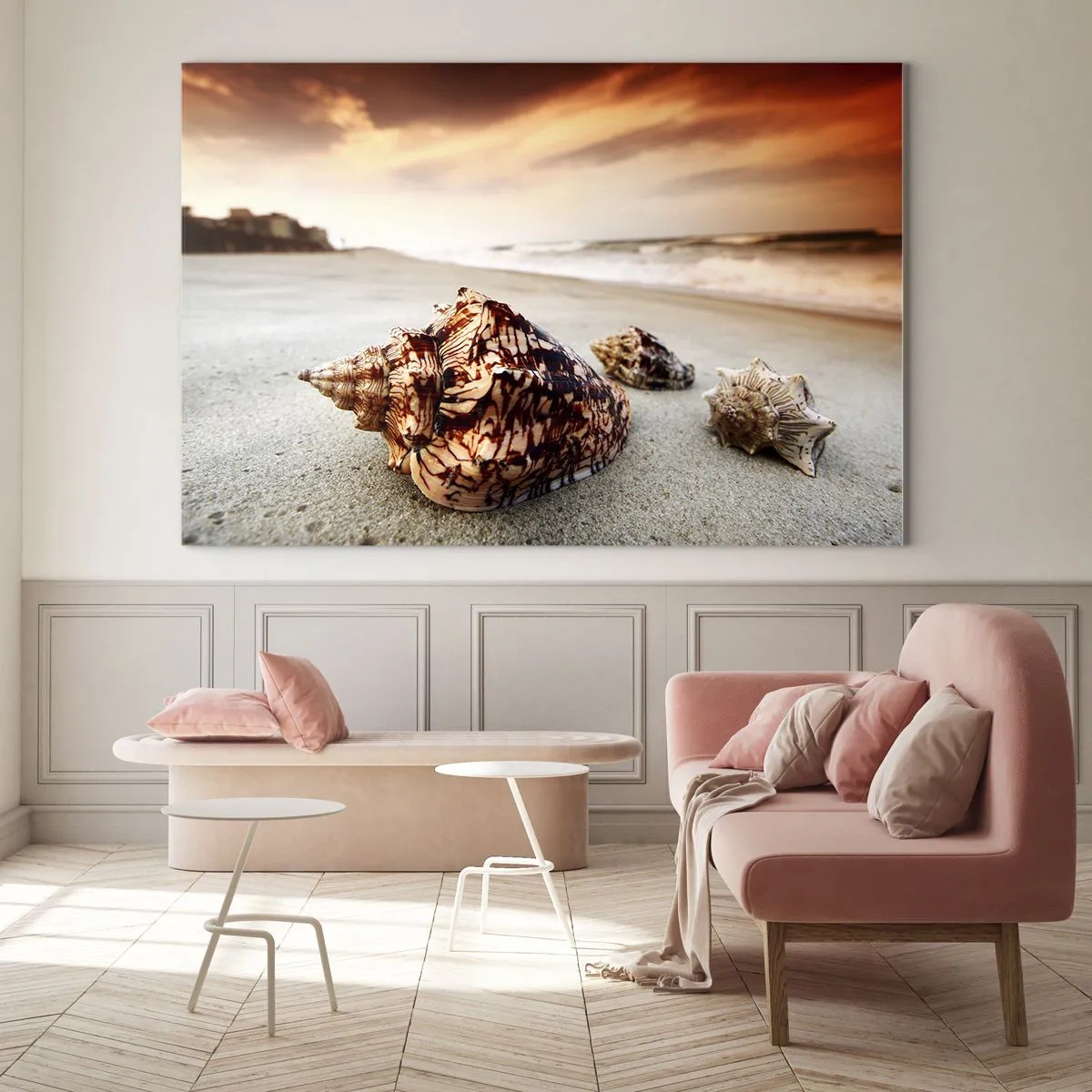 Tablou pe sticlă - Exilate de valuri - 120x80 cm