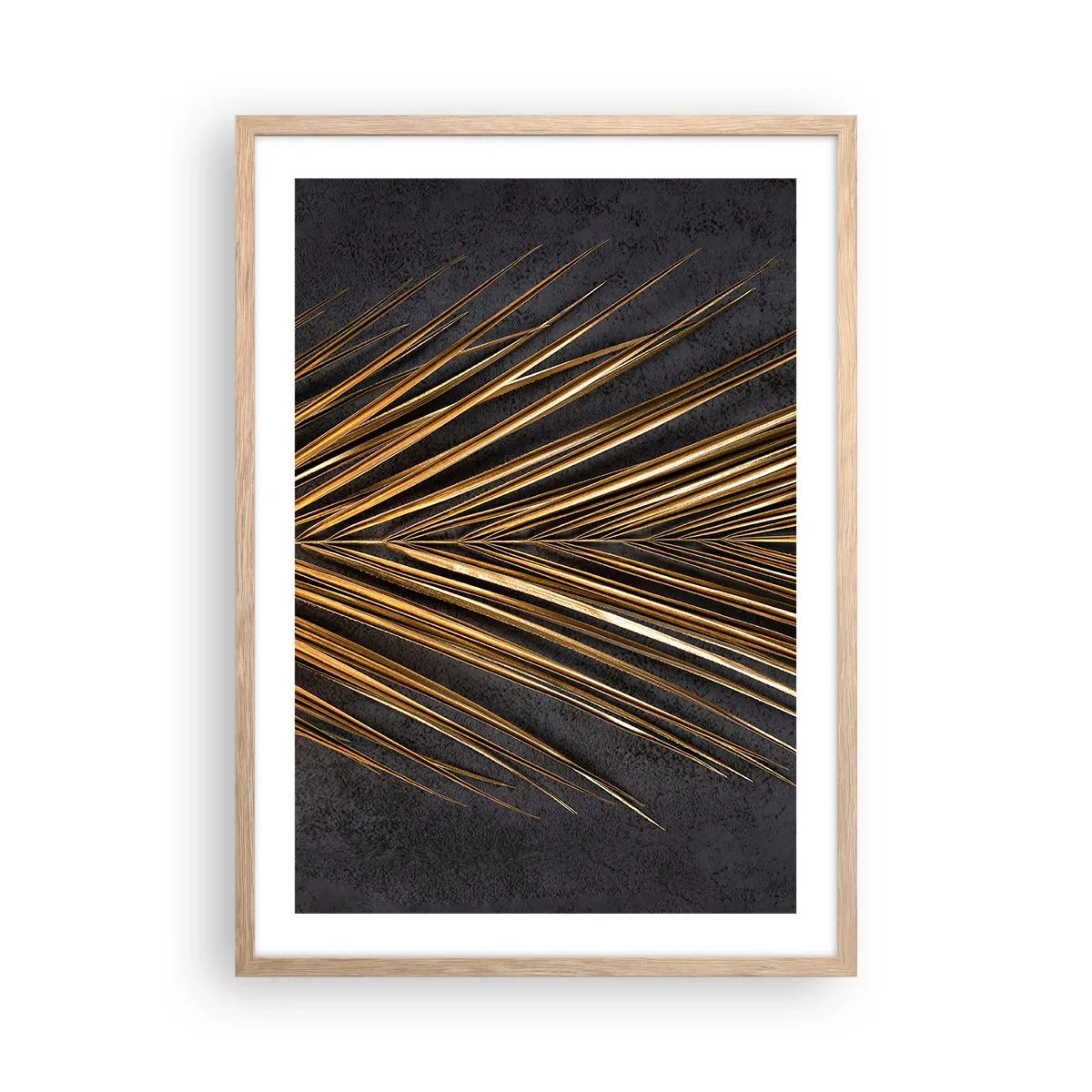 Poster în ramă de stejar deschis - Aur tropical - 50x70 cm
