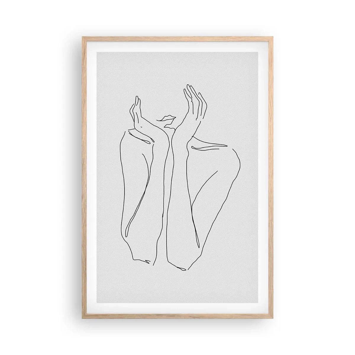 Poster în ramă de stejar deschis - La ce visează fetele - 61x91 cm