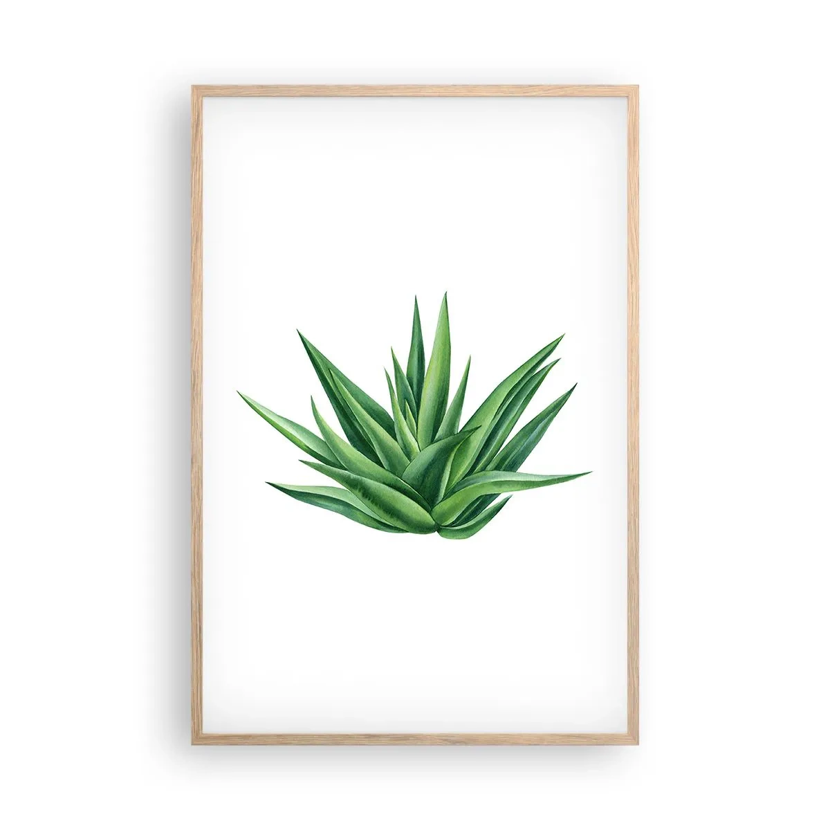 Poster în ramă de stejar deschis - Verde - putere - viață - 61x91 cm