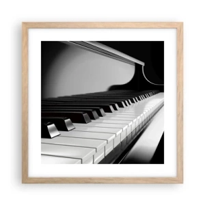 Poster în ramă de stejar deschis - Armonia formelor și a culorilor - 40x40 cm