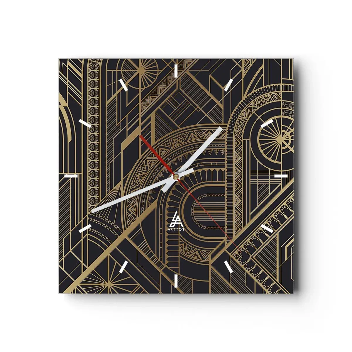 Ceas de perete - Ceas pe sticlă - Concepte, idei, planuri - 30x30 cm
