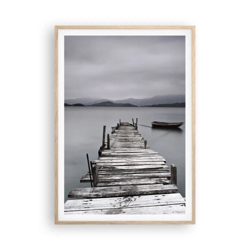 Poster în ramă de stejar deschis - Poți pleca mâine - 70x100 cm