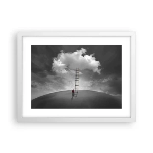 Poster în ramă albă - Orice este posibil - 40x30 cm