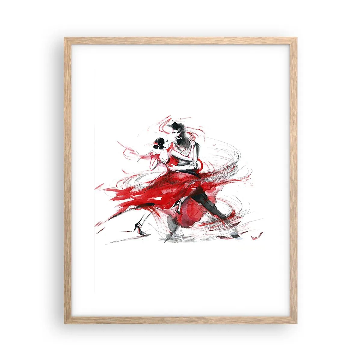 Poster în ramă de stejar deschis - Tango - ritmul pasiunii - 40x50 cm