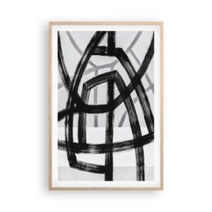 Poster în ramă de stejar deschis - Construind adâncimea - 61x91 cm