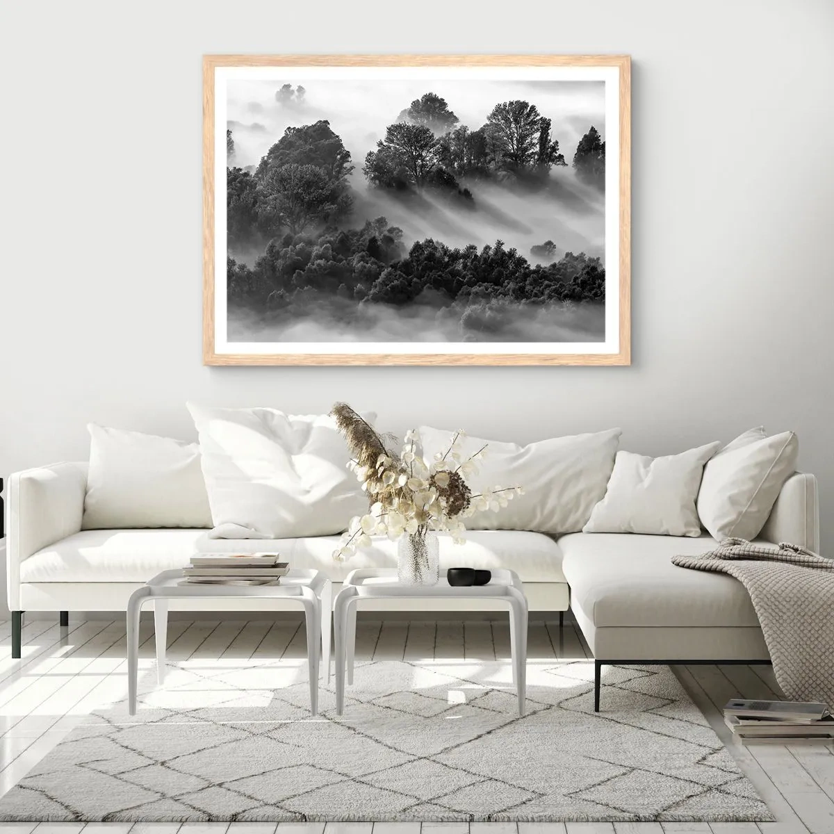 Poster în ramă de stejar deschis - Trezindu-se din somn - 40x30 cm