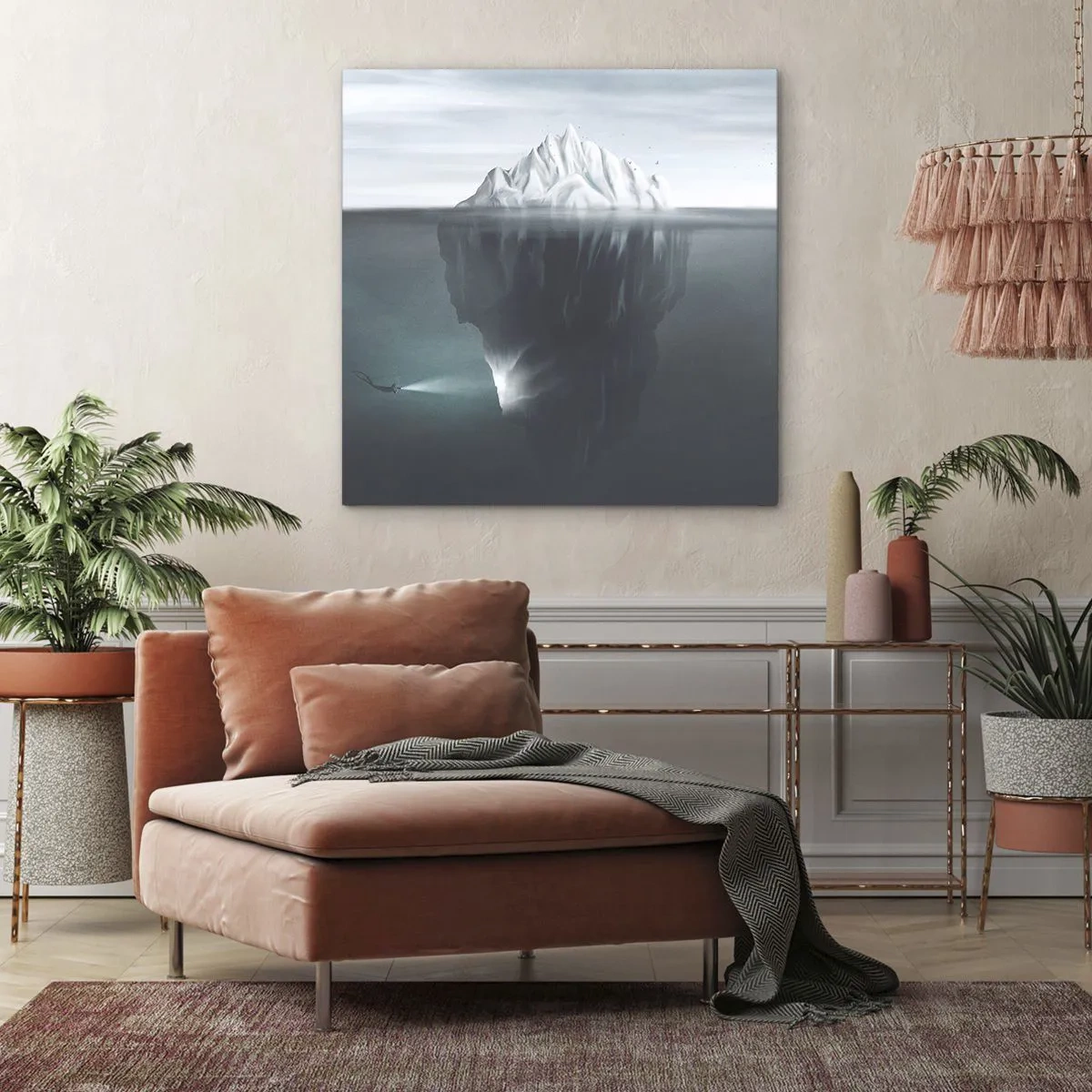 Tablou pe pânză - Un mister subacvatic - 70x70 cm