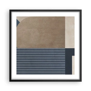 Poster în ramă neagră - Compoziție de simplitate și rotunjime - 50x50 cm