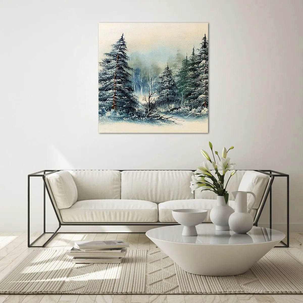 Tablou pe sticlă - Gata pentru Crăciun - 60x60 cm