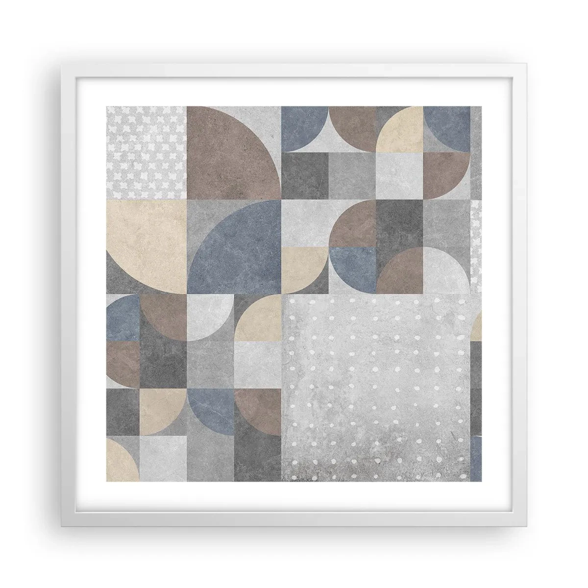 Poster în ramă albă - Fantezie ceramică - 50x50 cm