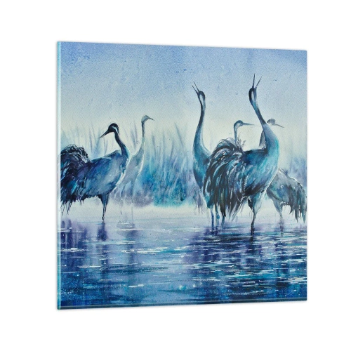 Tablou pe sticlă - Întâlnirea de dimineață - 40x40 cm