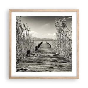 Poster în ramă de stejar deschis - În intimitatea ierburilor - 50x50 cm