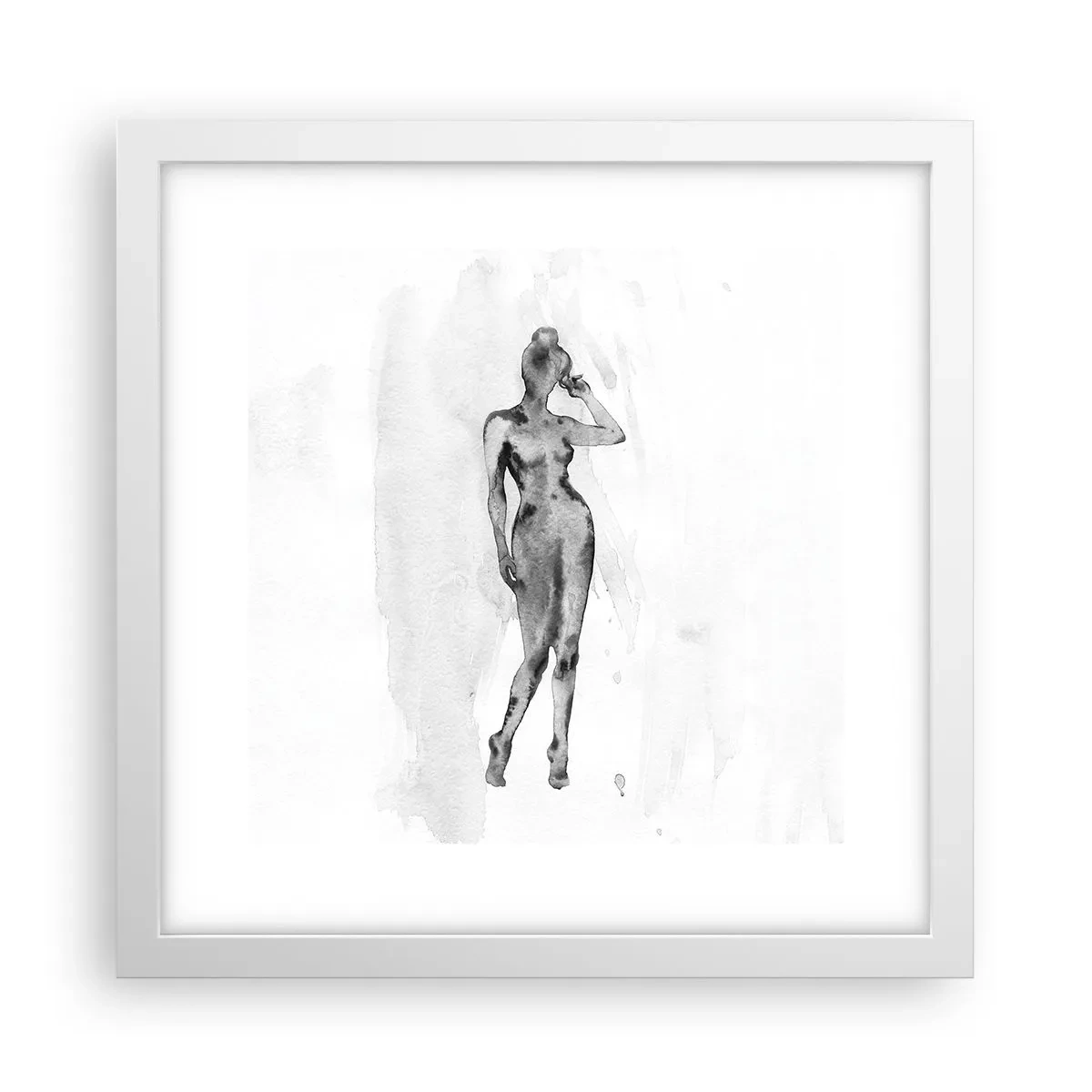 Poster în ramă albă - Un studiu al idealului de feminitate - 30x30 cm