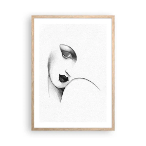 Poster în ramă de stejar deschis - În stilul Lempickei - 50x70 cm