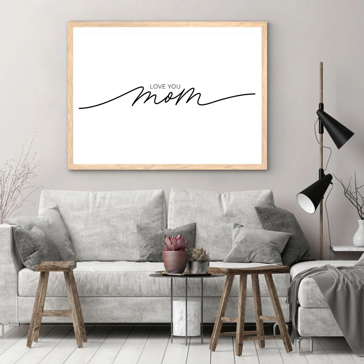 Poster în ramă de stejar deschis - Mare emoție - 91x61 cm